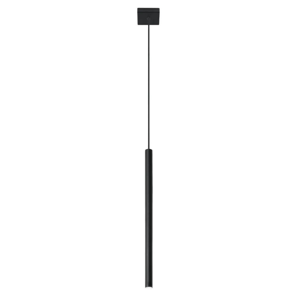 Lampade A Sospensione-Selezionato da Mazzolaluce Lampada a sospensione cilindro sottile nero