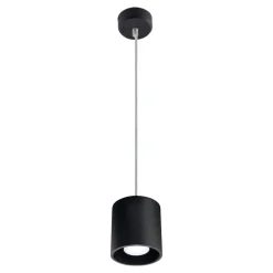 Lampade A Sospensione-Selezionato da Mazzolaluce Lampada a sospensione cilindro corto nero per isola