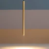 Lampade A Sospensione-Selezionato da Mazzolaluce Lampada a sospensione cilindro lungo 100cm oro