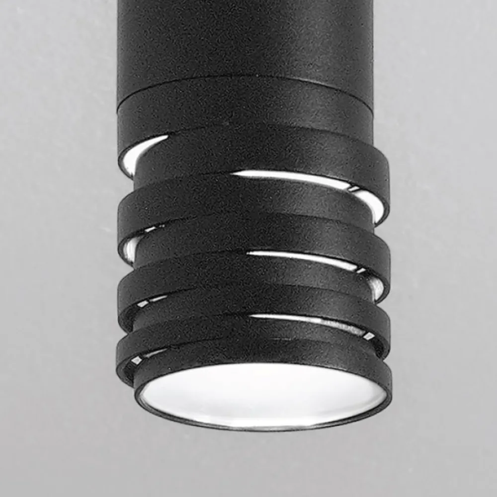 Lampade A Sospensione-Gea Luce Lampada a sospensione cilindro di nero emily
