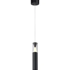 Lampade A Sospensione-Selezionato da Mazzolaluce Lampada a sospensione cilindro design nero led per top