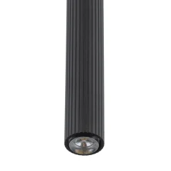 Lampade A Sospensione-Selezionato da Mazzolaluce Lampada a sospensione cilindro nero rigato 75 cm