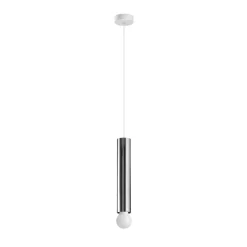 Lampade A Sospensione-Linea Light Lampada a sospensione cilindro cromo h30 e27 birba