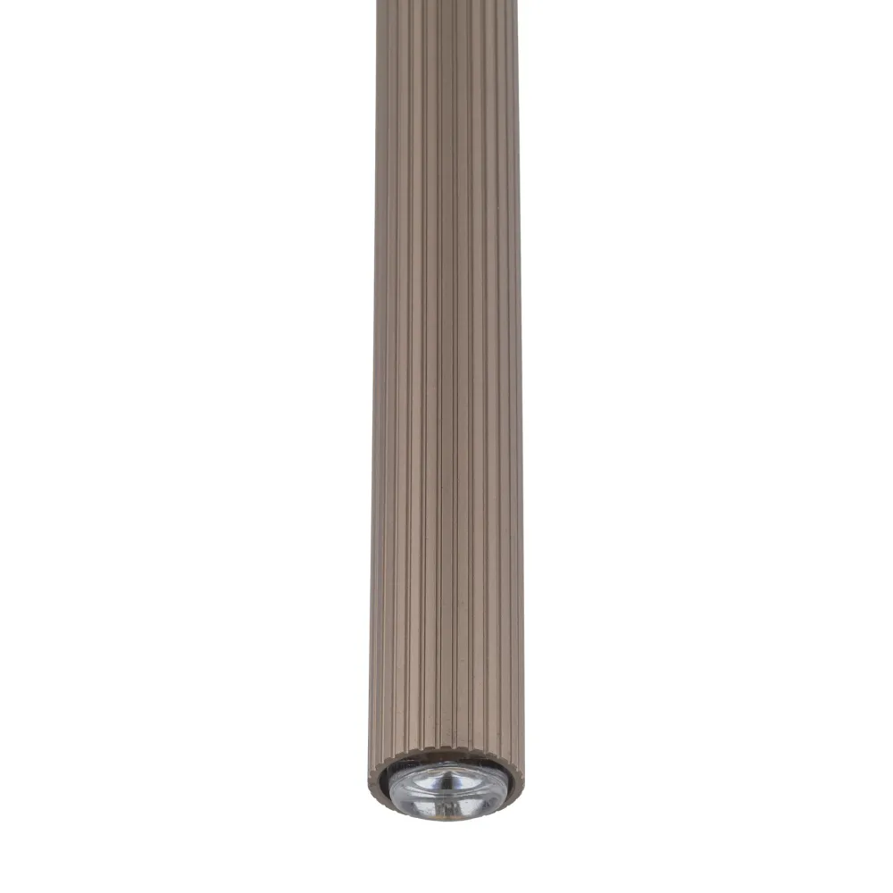 Lampade A Sospensione-Selezionato da Mazzolaluce Lampada a sospensione cilindro rigato marrone 75 cm