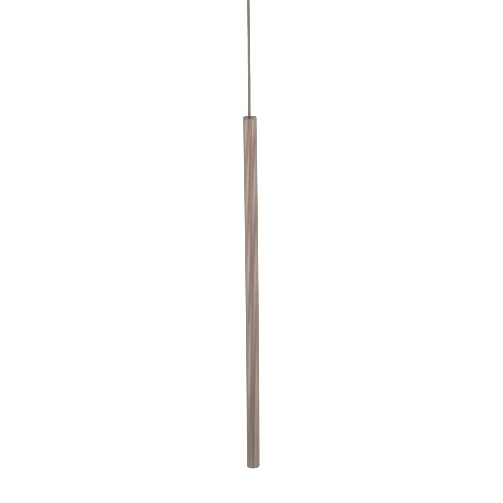 Lampade A Sospensione-Selezionato da Mazzolaluce Lampada a sospensione cilindro rigato marrone 75 cm
