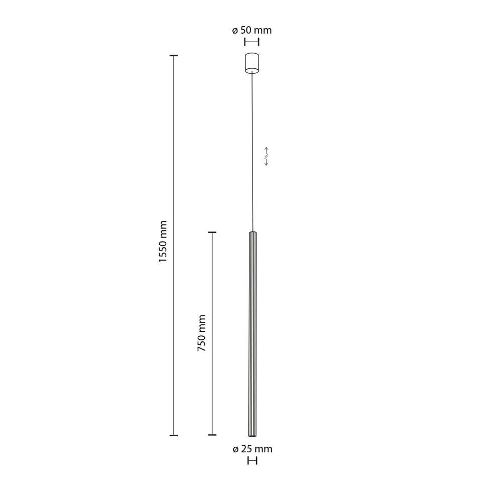 Lampade A Sospensione-Selezionato da Mazzolaluce Lampada a sospensione cilindro rigato marrone 75 cm