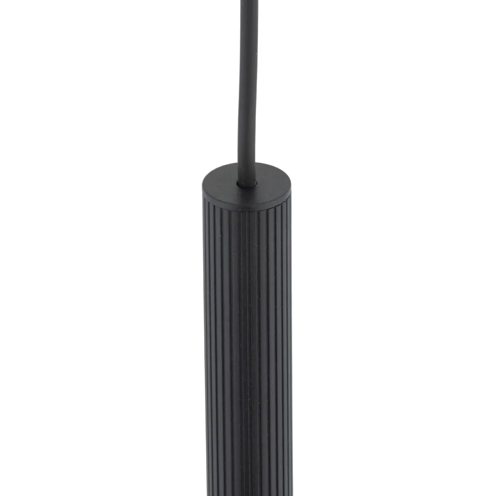 Lampade A Sospensione-Selezionato da Mazzolaluce Lampada a sospensione cilindro nero 50 cm rigato per isola cucina