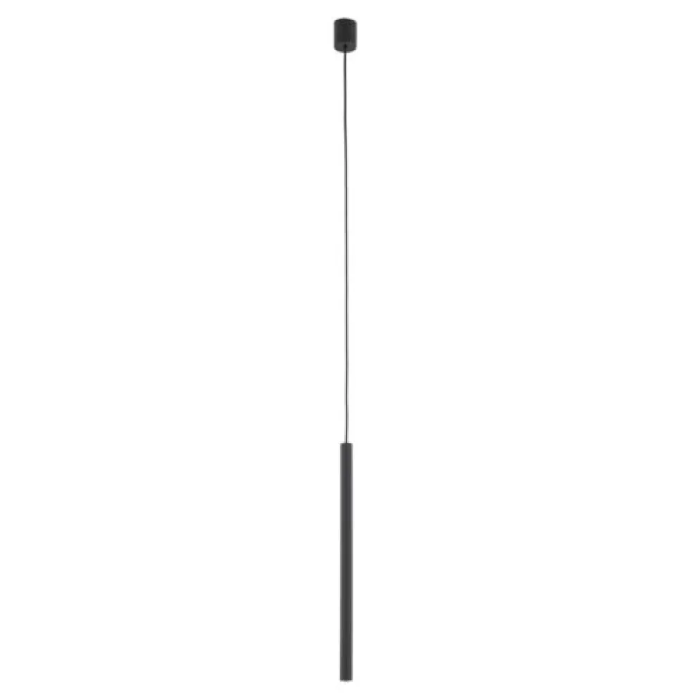 Lampade A Sospensione-Selezionato da Mazzolaluce Lampada a sospensione cilindro nero 50 cm rigato per isola cucina