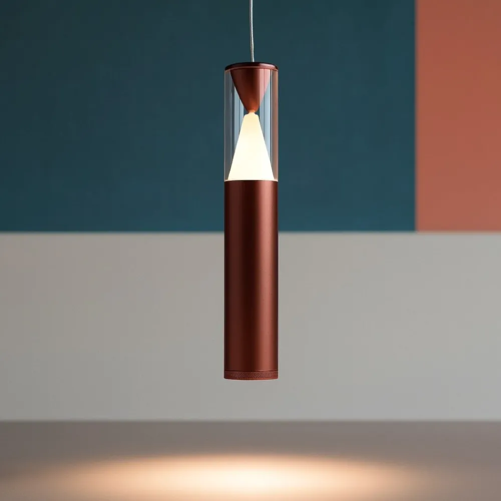Lampade A Sospensione-Selezionato da Mazzolaluce Lampada a sospensione cilindro design oro rosa led 7w 3000k