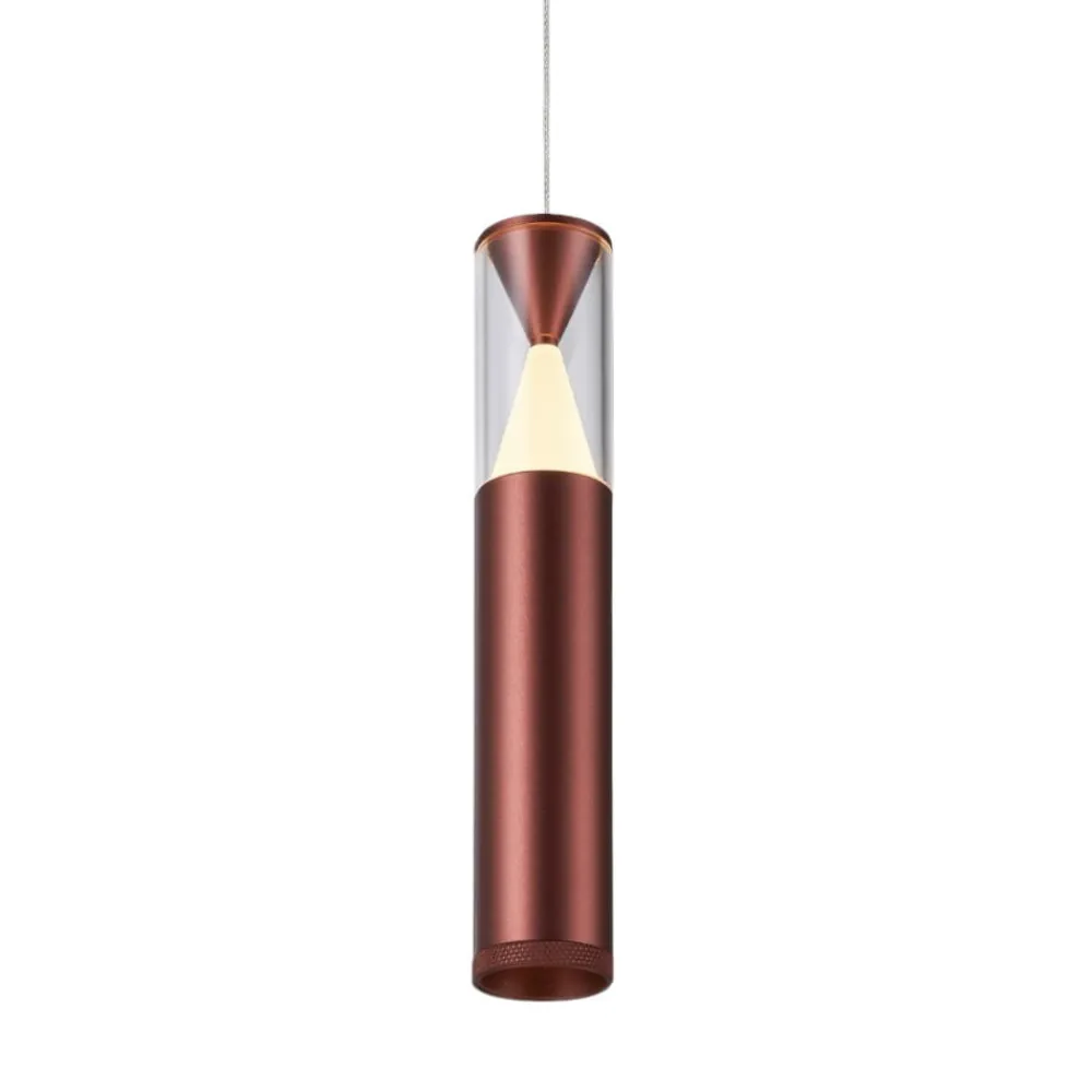 Lampade A Sospensione-Selezionato da Mazzolaluce Lampada a sospensione cilindro design oro rosa led 7w 3000k