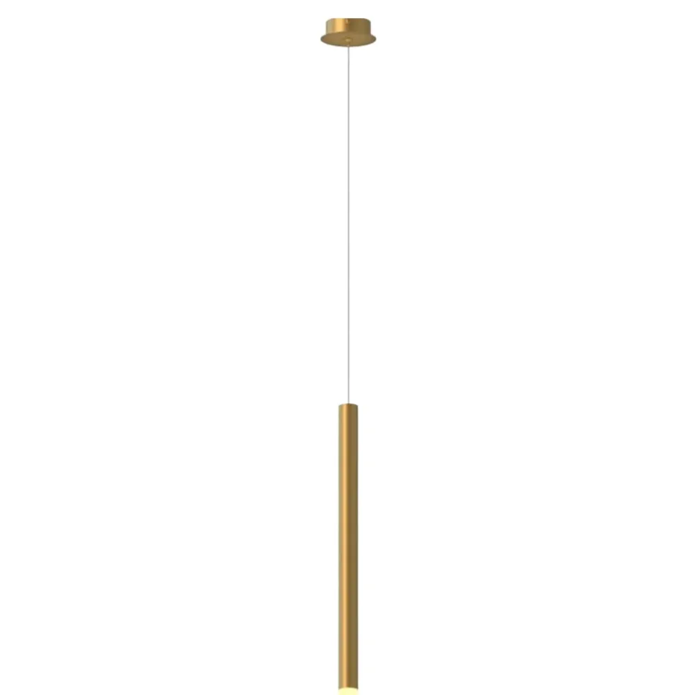 Lampade A Sospensione-Selezionato da Mazzolaluce Lampada a sospensione cilindro oro lampada led 6w 3000k