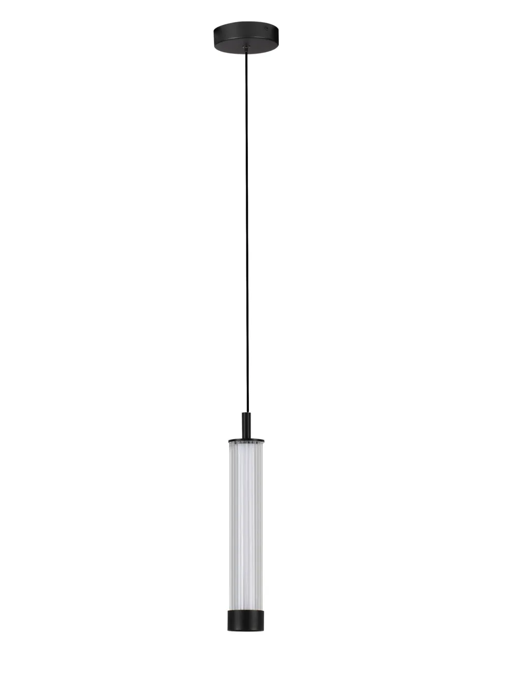 Lampade A Sospensione-Selezionato da Mazzolaluce Lampada a sospensione cilindro rigato in vetro led 14w 2700k-3000k