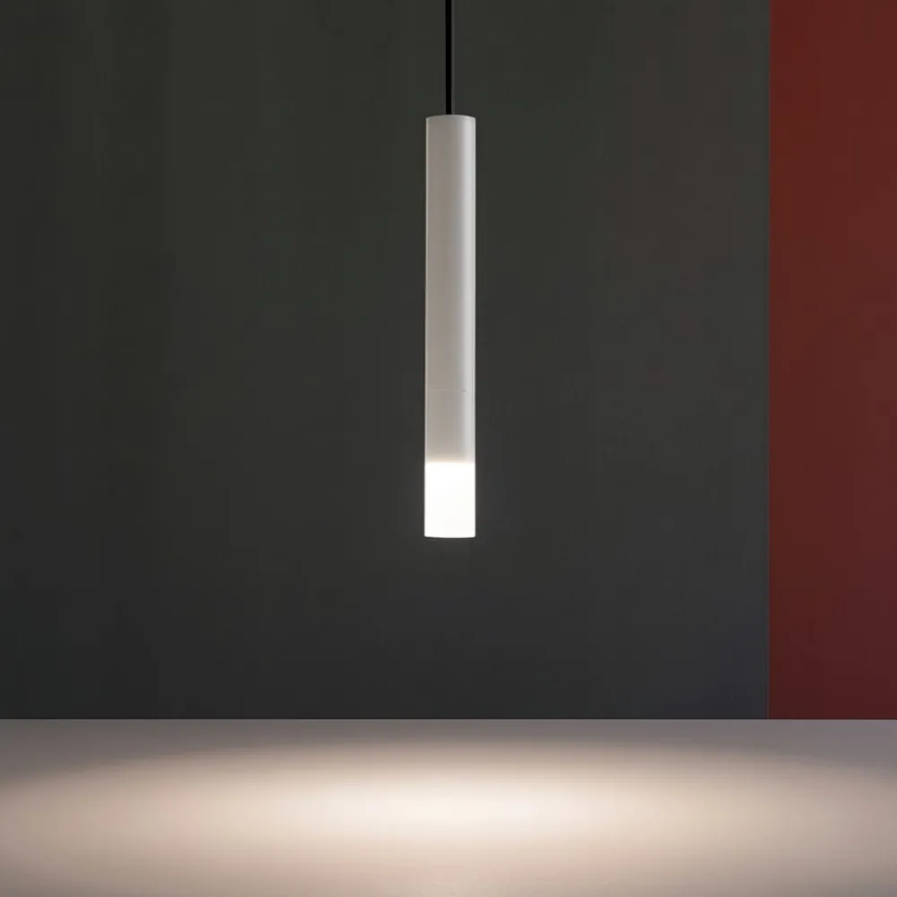 Lampade A Sospensione-Linea Light Lampada a sospensione cilindro bianco led 2w sinfonia