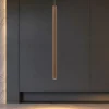 Lampade A Sospensione-Selezionato da Mazzolaluce Lampada a sospensione 50 cm cilindro rigato marrone