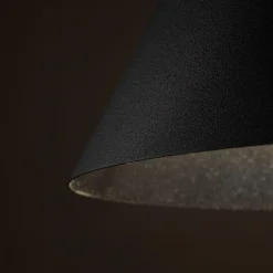 Lampade A Sospensione-Selezionato da Mazzolaluce Lampada a sospensione 26 cm cono di metallo nero per cucina
