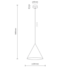 Lampade A Sospensione-Selezionato da Mazzolaluce Lampada a sospensione 26 cm cono di metallo nero per cucina