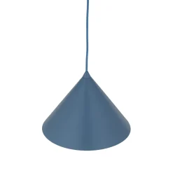 Lampade A Sospensione-Selezionato da Mazzolaluce Lampada a sospensione 26 cm cono metallo blu per cucina moderna