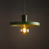 Lampade A Sospensione-Selezionato da Mazzolaluce Lampada a sospensione 30 cm disco verde in metallo design moderna