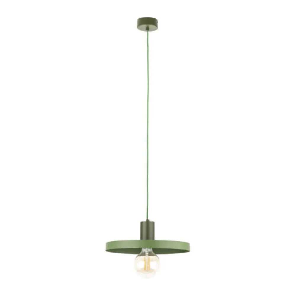 Lampade A Sospensione-Selezionato da Mazzolaluce Lampada a sospensione 30 cm disco verde in metallo design moderna