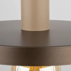 Lampade A Sospensione-Selezionato da Mazzolaluce Lampada a sospensione 30 cm disco di metallo marrone sabbia
