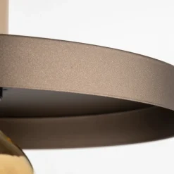 Lampade A Sospensione-Selezionato da Mazzolaluce Lampada a sospensione 30 cm disco di metallo marrone sabbia