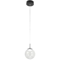 Lampade A Sospensione-Fabas Luce Lampada a sospensione 15cm led sfera di vetro ariel