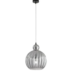 Lampade A Sospensione-Perenz Illuminazione Lampada a sospensione 25cm sfera di vetro fume specchiato perenz lia