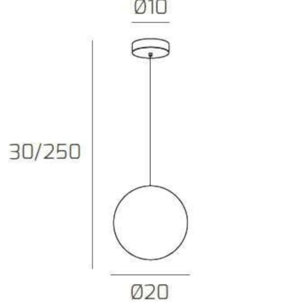 Lampade A Sospensione-Selezionato da Mazzolaluce Lampada a sospensione 20cm sfera vetro ambra sfumato top light