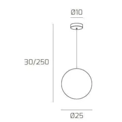 Lampade A Sospensione-Selezionato da Mazzolaluce Lampada a sospensione 25cm sfera vetro ambra sfumato top light