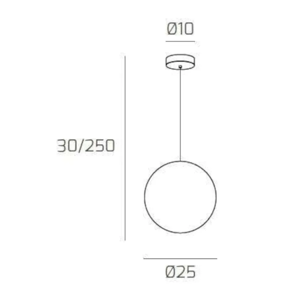 Lampade A Sospensione-Selezionato da Mazzolaluce Lampada a sospensione 25cm sfera vetro ambra sfumato top light