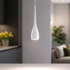 Lampade A Sospensione-Fabas Luce Lampada a sospensione coco bianco per isola penisola