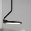 Lampadari Moderni-Selezionato da Mazzolaluce Lampada a sospensione con decentramento nera led 3000k orientabile