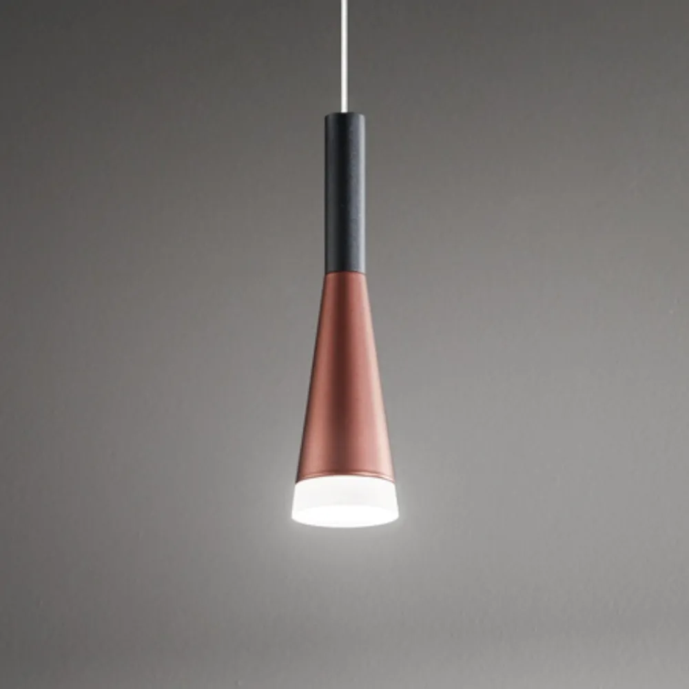 Lampade A Sospensione-Perenz Illuminazione Lampada a sospensione cone perenz oro rosa nero led 7w 3000k