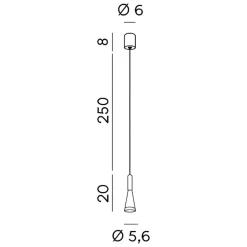 Lampade A Sospensione-Perenz Illuminazione Lampada a sospensione cone perenz oro rosa nero led 7w 3000k