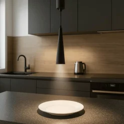 Lampade A Sospensione-Ondaluce Lampada a sospensione conica in metallo nero gu10 ondalu noa