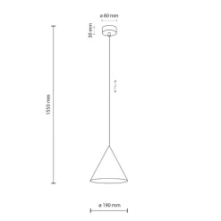 Lampade A Sospensione-Selezionato da Mazzolaluce Lampada a sospensione cono arancione 19cm