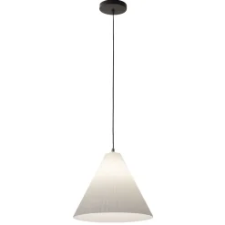 Lampade A Sospensione-Fabas Luce Lampada a sospensione cono bianco plastica vegetale cone