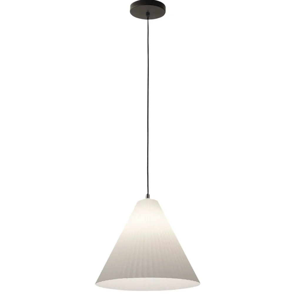 Lampade A Sospensione-Fabas Luce Lampada a sospensione cono bianco plastica vegetale cone
