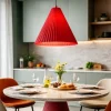 Lampade A Sospensione-Fabas Luce Lampada a sospensione cono bordeaux plastica vegetale cone