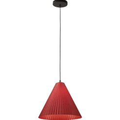Lampade A Sospensione-Fabas Luce Lampada a sospensione cono bordeaux plastica vegetale cone