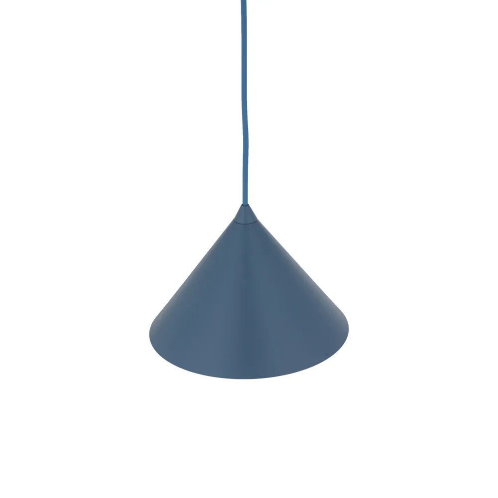 Lampade A Sospensione-Selezionato da Mazzolaluce Lampada a sospensione cono 21 cm blu in metallo per cucina
