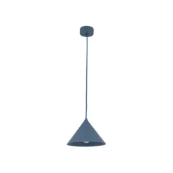 Lampade A Sospensione-Selezionato da Mazzolaluce Lampada a sospensione cono 21 cm blu in metallo per cucina