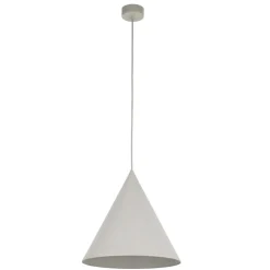 Lampade A Sospensione-Selezionato da Mazzolaluce Lampada a sospensione cono 32cm beige per tavolo da pranzo