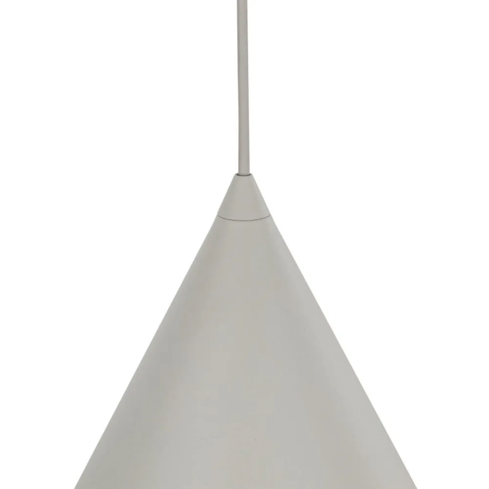 Lampade A Sospensione-Selezionato da Mazzolaluce Lampada a sospensione cono 32cm beige per tavolo da pranzo