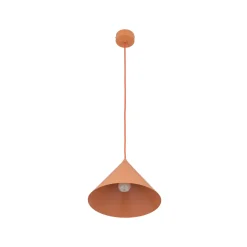 Lampade A Sospensione-Selezionato da Mazzolaluce Lampada a sospensione cono 26 cm arancione in metallo per cucina