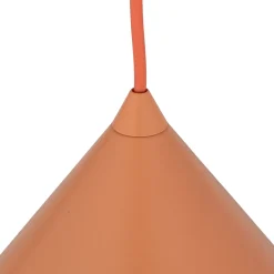 Lampade A Sospensione-Selezionato da Mazzolaluce Lampada a sospensione cono 26 cm arancione in metallo per cucina