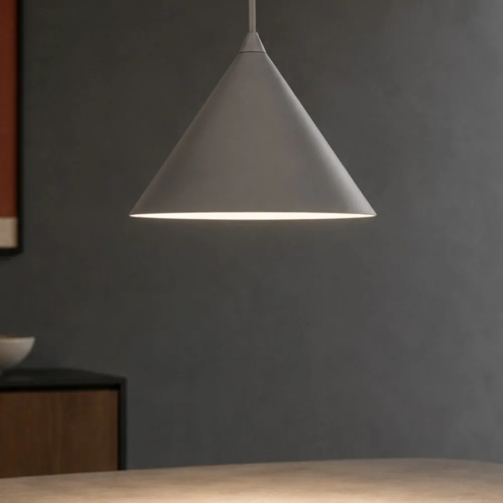 Lampade A Sospensione-Selezionato da Mazzolaluce Lampada a sospensione cono 21 cm marrone di metallo per cucina