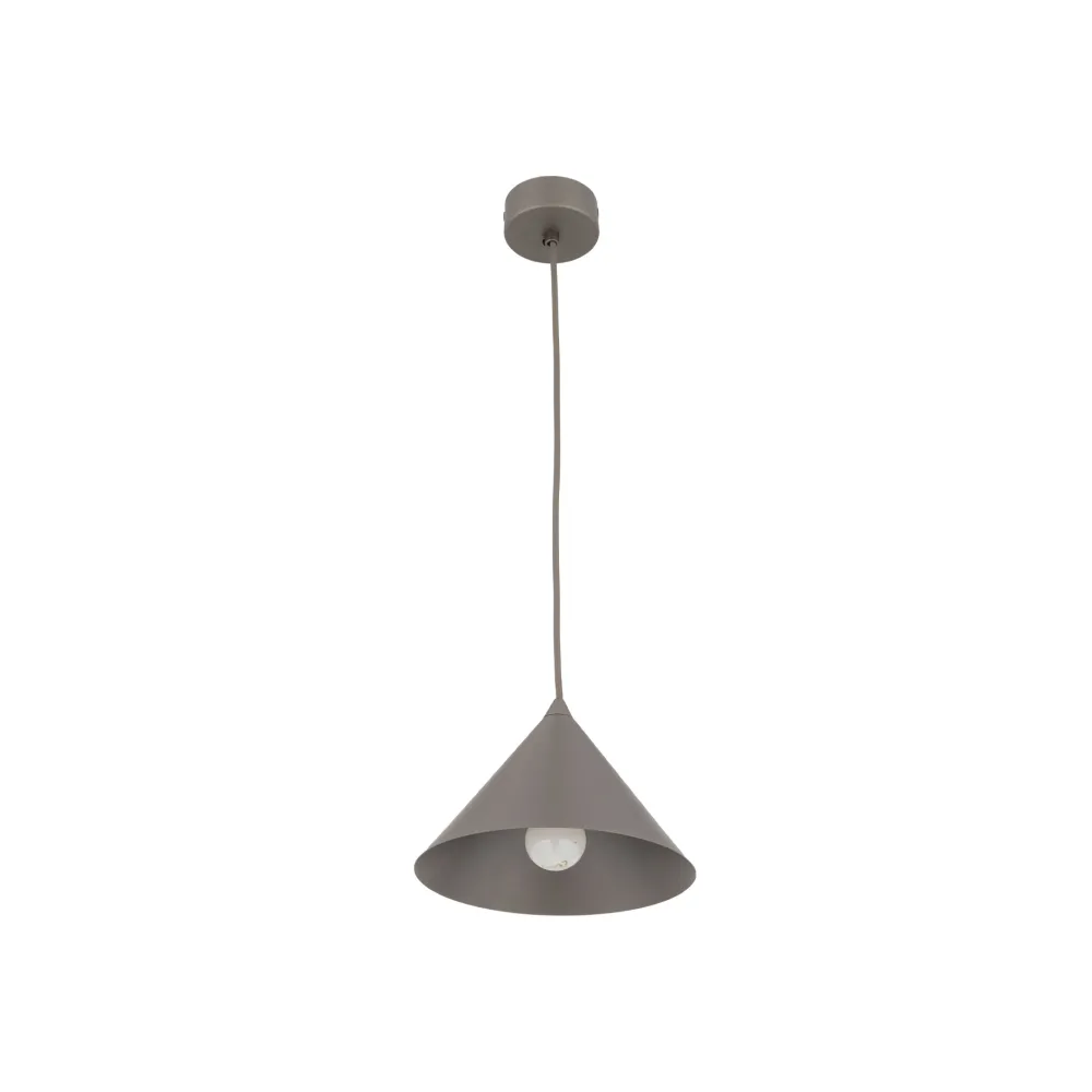 Lampade A Sospensione-Selezionato da Mazzolaluce Lampada a sospensione cono 21 cm marrone di metallo per cucina