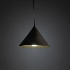 Lampade A Sospensione-Selezionato da Mazzolaluce Lampada a sospensione cono 21 cm marrone di metallo per cucina