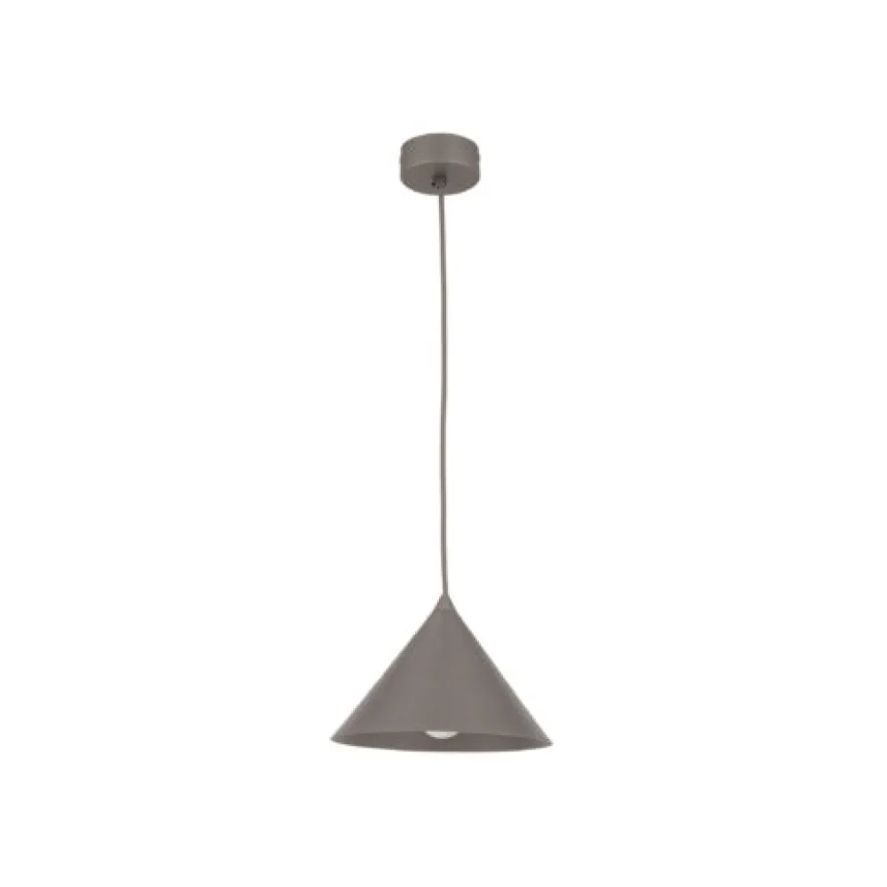 Lampade A Sospensione-Selezionato da Mazzolaluce Lampada a sospensione cono 21 cm marrone di metallo per cucina